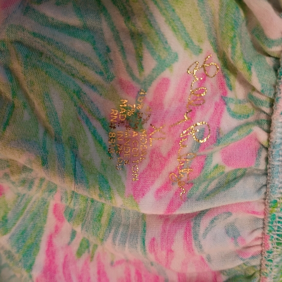 Lilly Pulitzer One Shoulder Flamingo Top No Fading XL - Picture 4 of 4